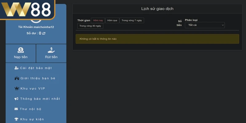 Lịch sử giao dịch giúp đối chiếu số dư chính xác